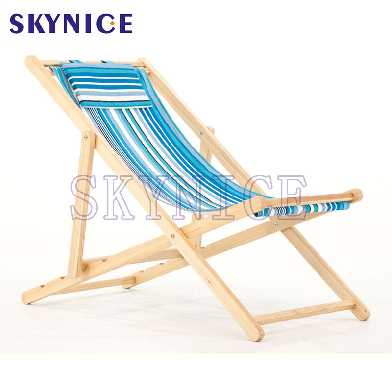 เก้าอี้พับผ้าใบไม้ชายหาดไสยาสน์